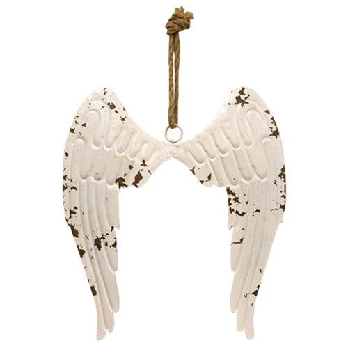 Hanging Shabby Chic 13.5" H Angel Wings