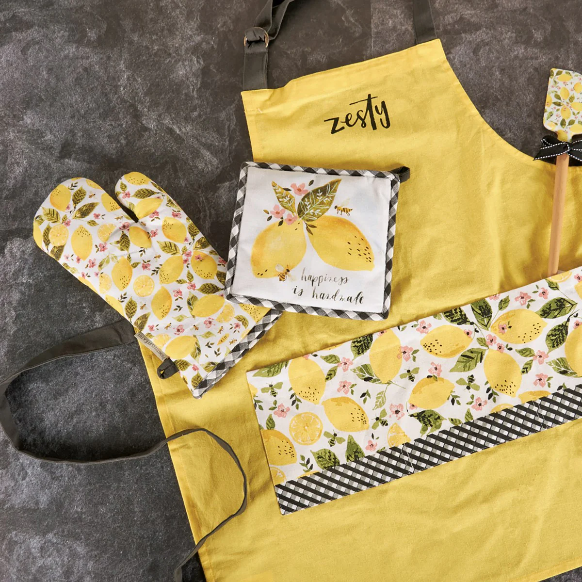Happiness Is Handmade Lemon Potholder Set - Image 2