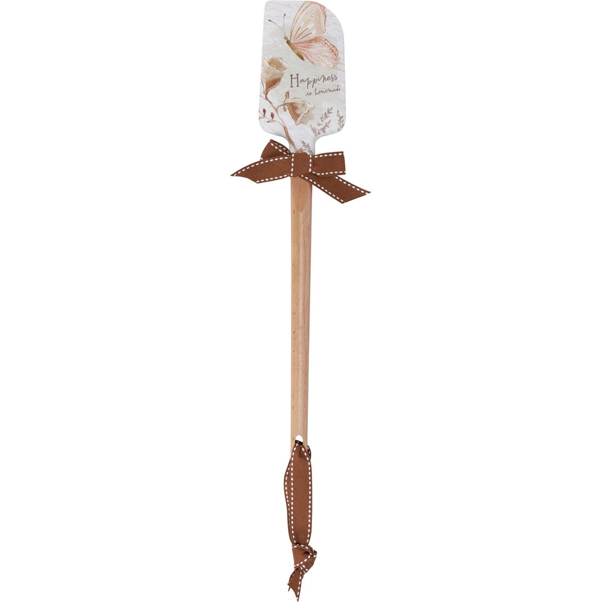 💙 Happiness Is Homemade Spatula Butterfly and Flowers Design