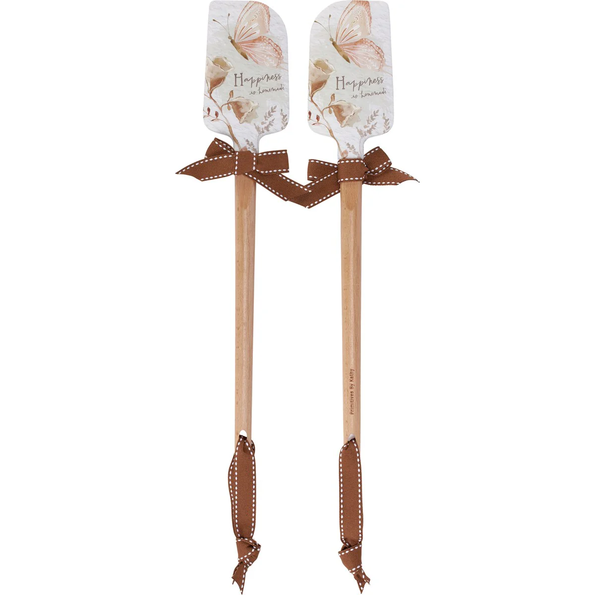 💙 Happiness Is Homemade Spatula Butterfly and Flowers Design - Image 3