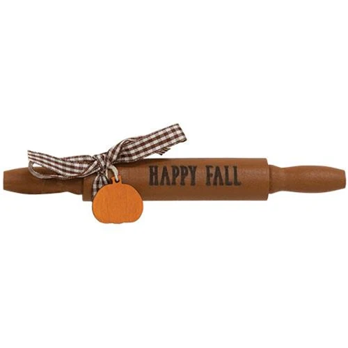 Happy Fall Wooden Mini Decorative Rolling Pin - Image 2