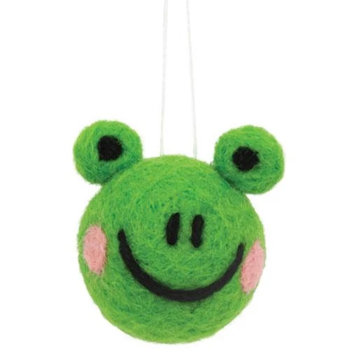 Happy Frog Felt Ornament