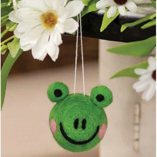 Happy Frog Felt Ornament - Image 2