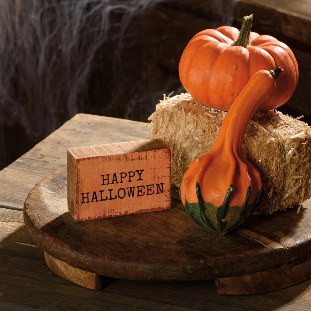 Happy Halloween Mini Wooden Block Sign - Image 2