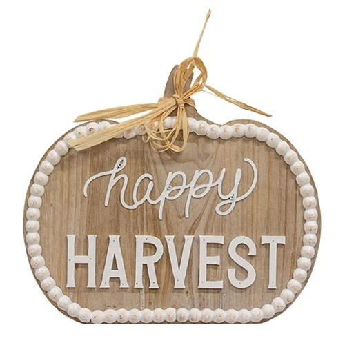 ๐ Happy Harvest Beaded Wood Pumpkin Hanger - Image 2