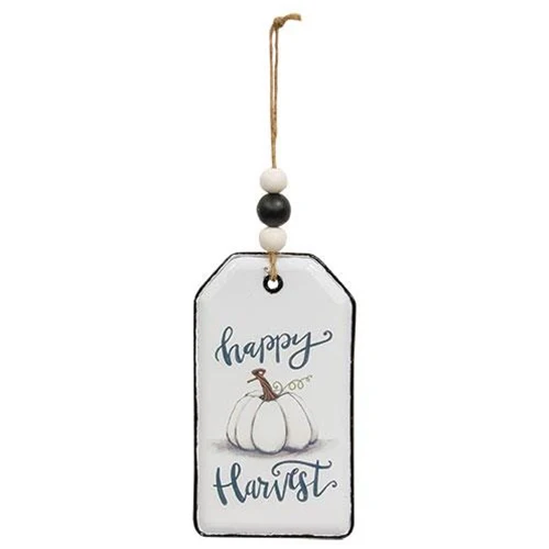 ๐ Happy Harvest Pumpkin Enamel Beaded Tag - Image 2