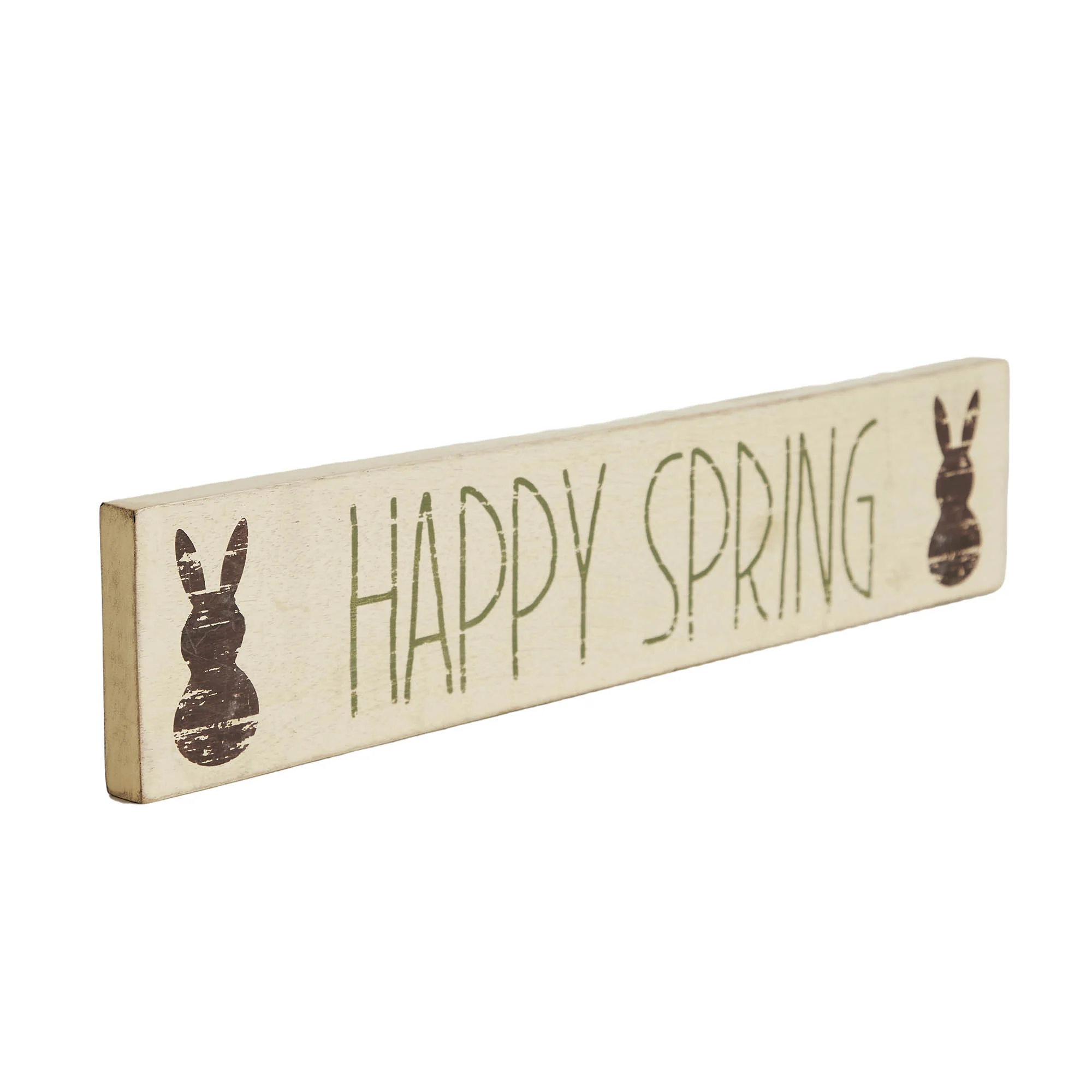 Happy Spring Bunny 14" Wooden Sign - Image 2