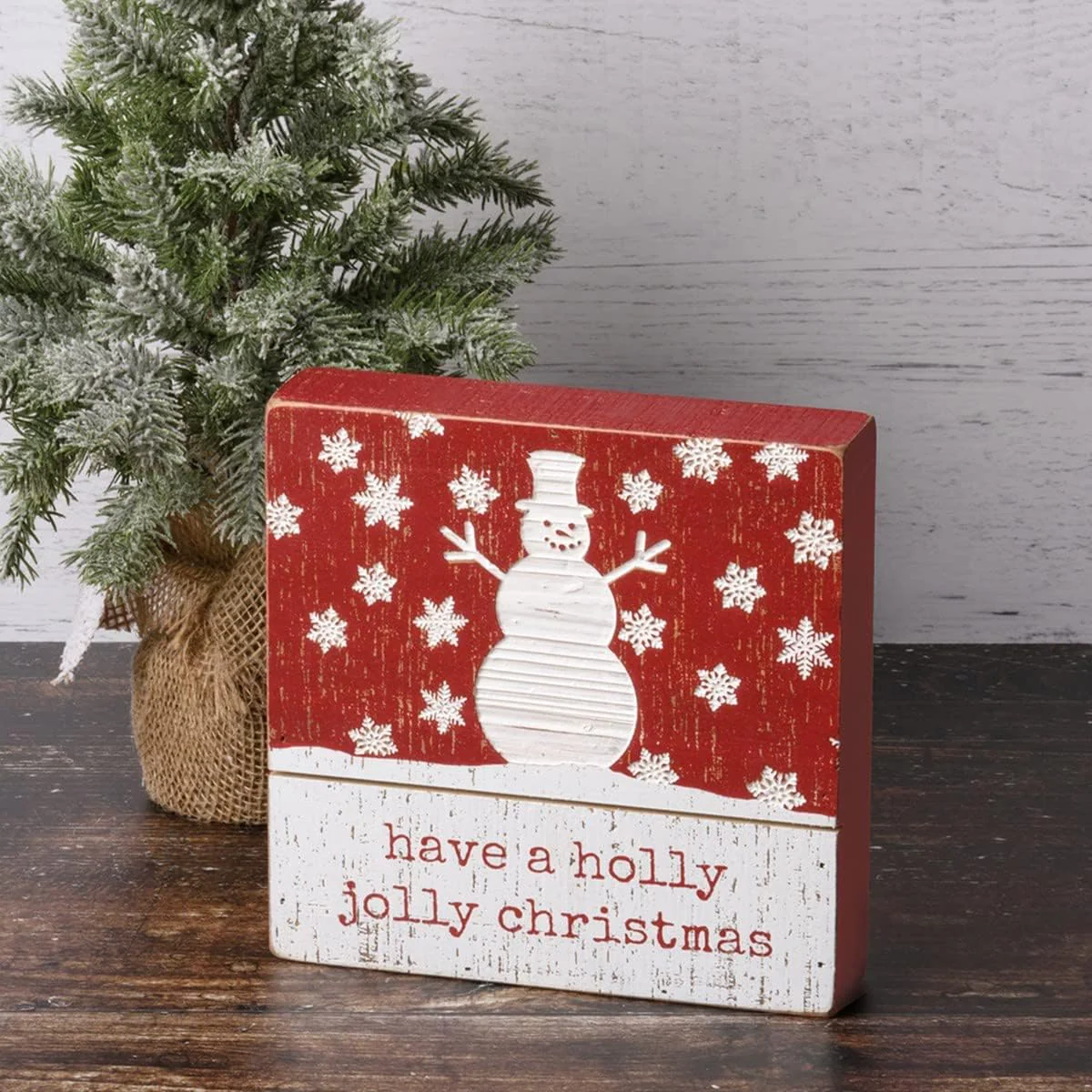 💙 Have A Holly Jolly Christmas 8" Box Sign - Image 2