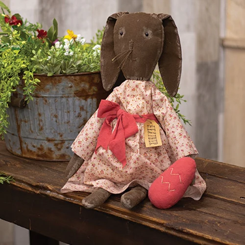 DAY 17 ๐๐ท 20 DAYS OF BUNNIES Heather Chocolate Bunny Doll with Easter Egg - Image 2