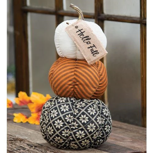 Hello Fall Heirloom Pumpkin Stack