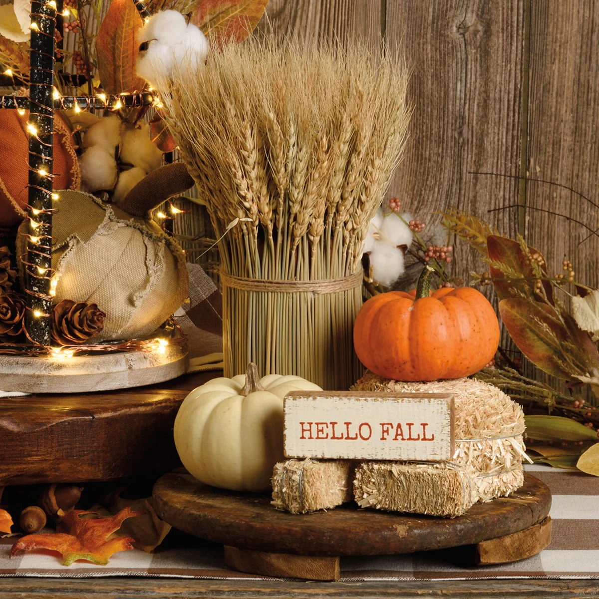💙 Hello Fall Mini Wooden Block Sign - Image 2