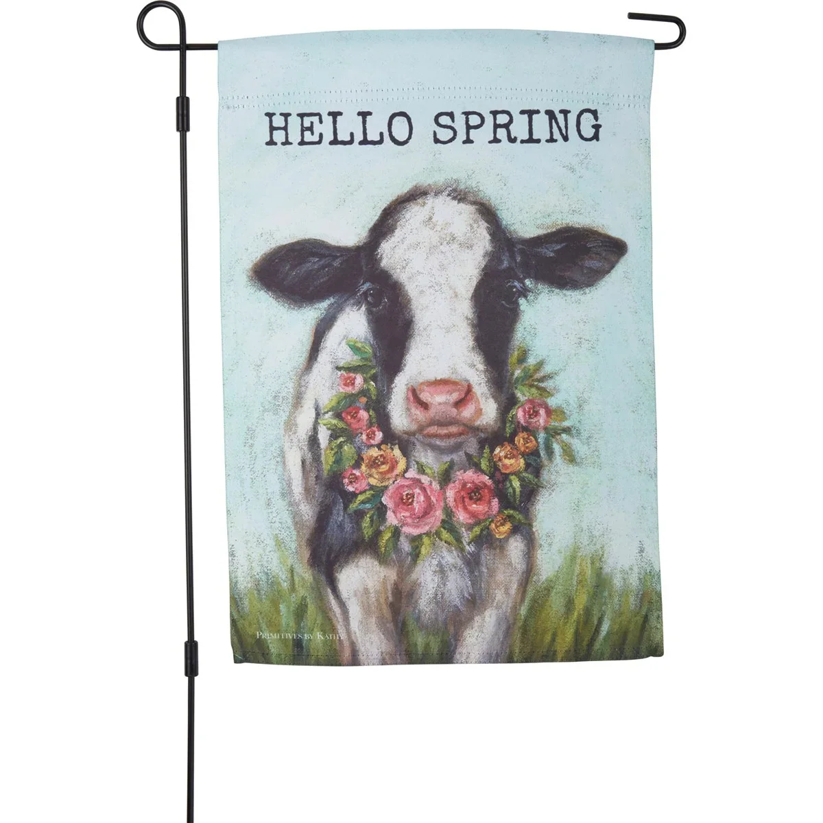 💙 Hello Spring Cow Garden Flag