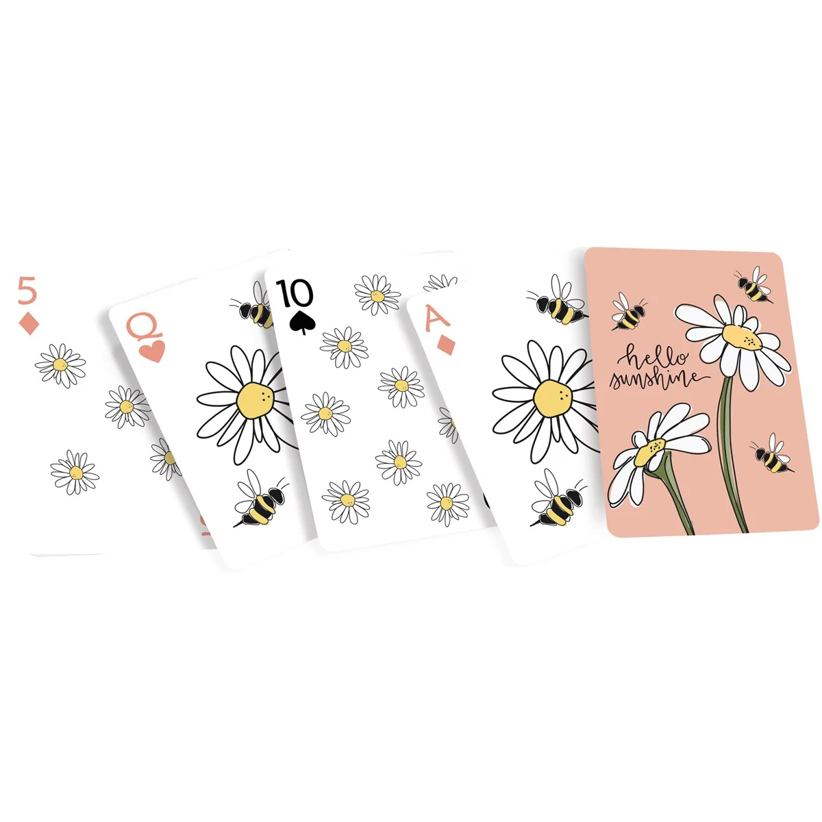 💙 Hello Sunshine Bees and Daisies Deck of Playing Cards - Image 2