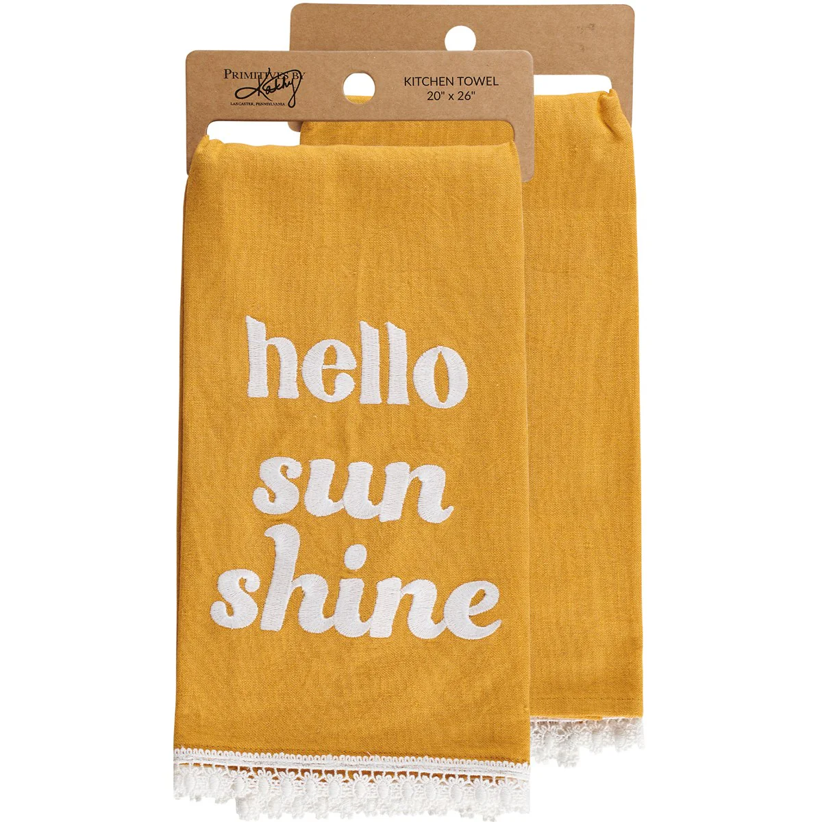 Hello Sunshine Yellow Kitchen Towel - Image 2