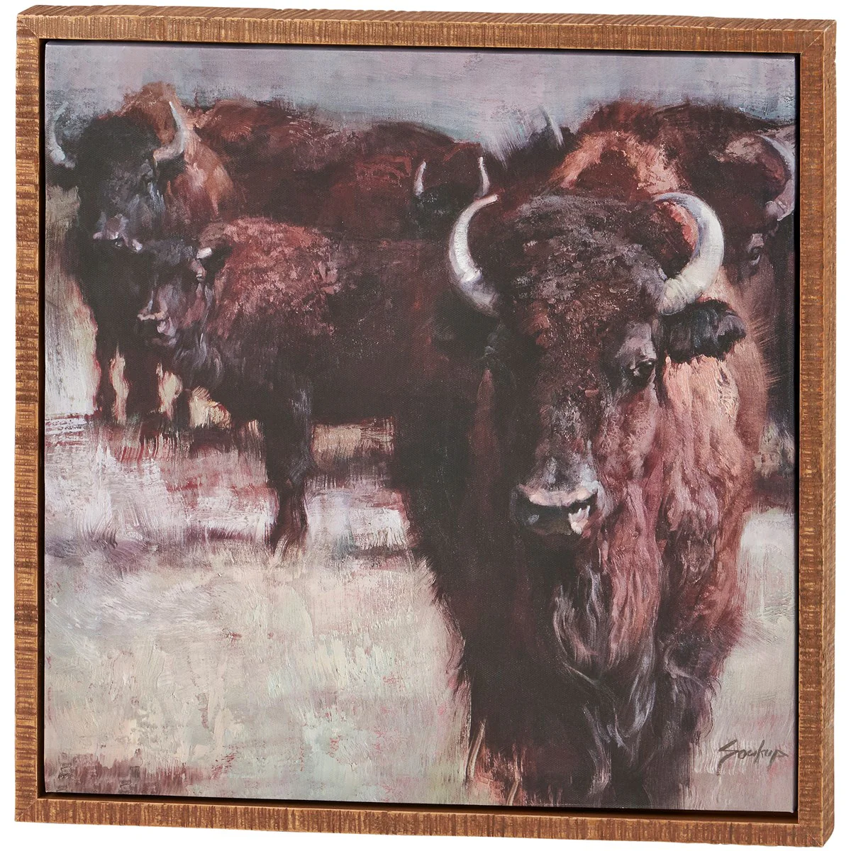 Surprise Me Sale 🤭 Herd of Buffalo 16" Canvas Wall Art