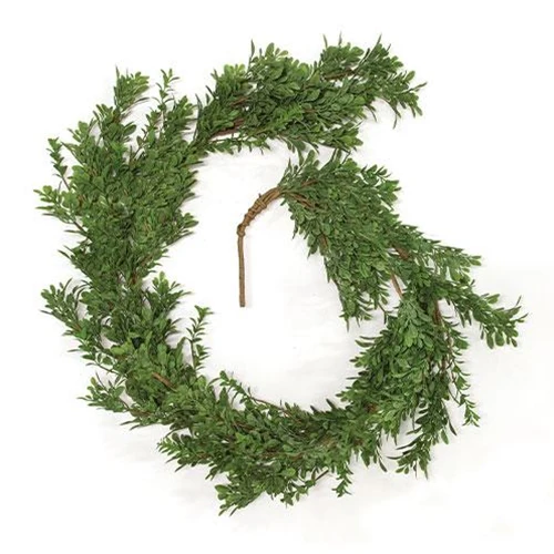 Heritage Boxwood 5 ft Faux Foliage Garland