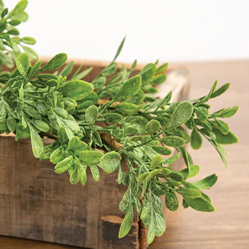 Heritage Boxwood 5 ft Faux Foliage Garland - Image 4