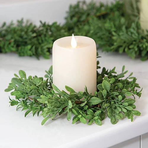 💙 Heritage Boxwood 8" Faux Foliage Ring - Image 2