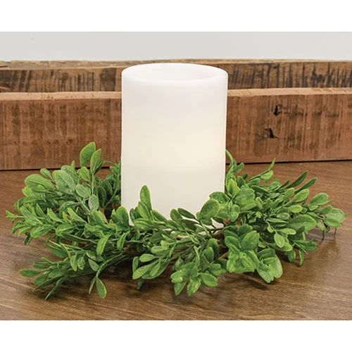 💙 Heritage Boxwood 8" Faux Foliage Ring - Image 5