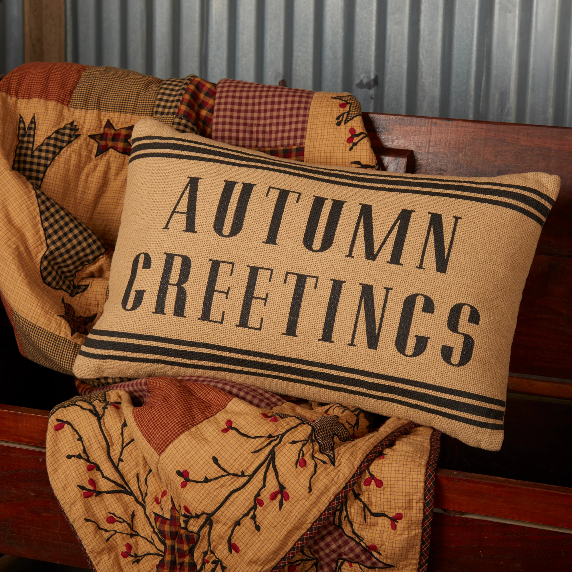 Heritage Farms Autumn Greetings Pillow 14'' x 22''