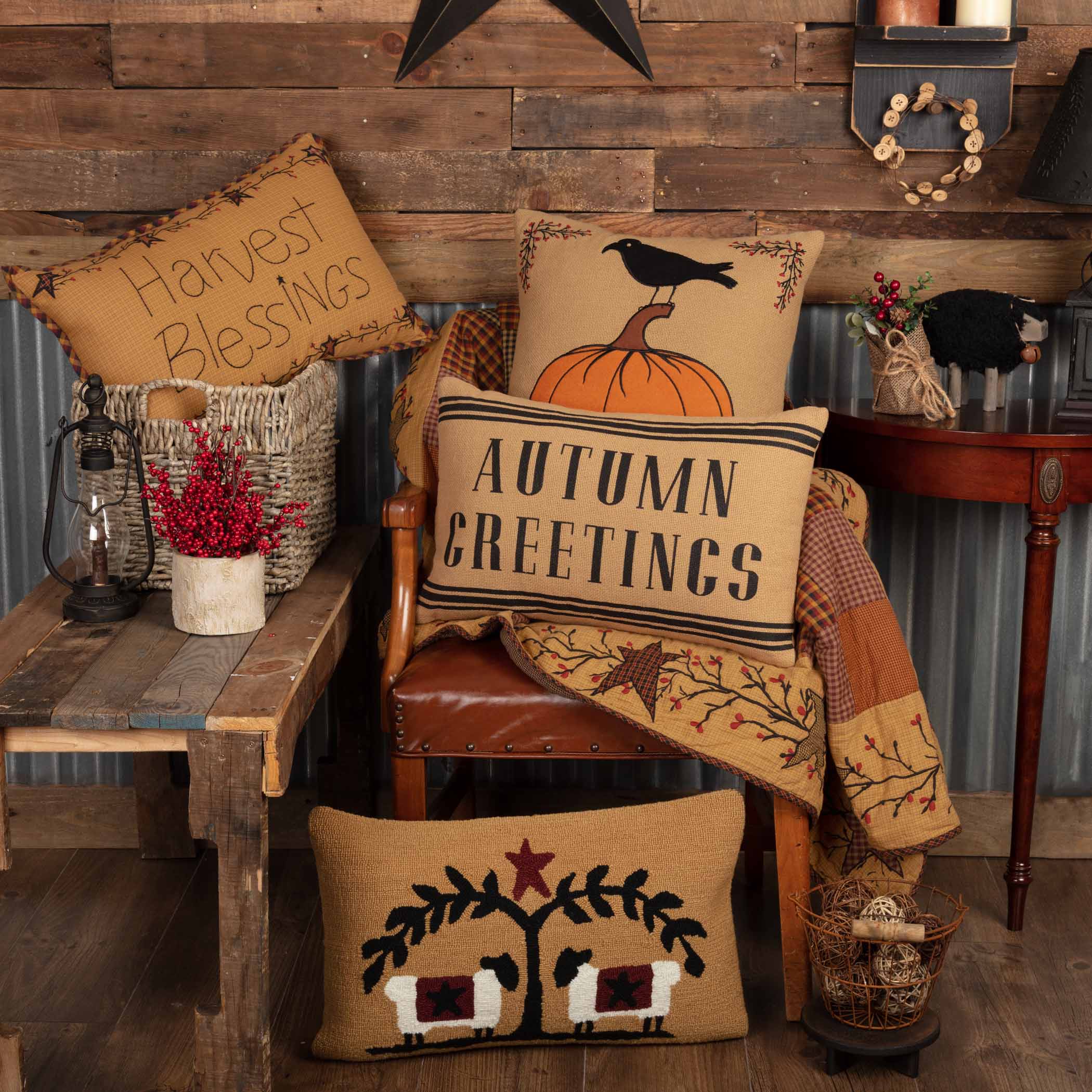 Heritage Farms Autumn Greetings Pillow 14'' x 22'' - Image 2