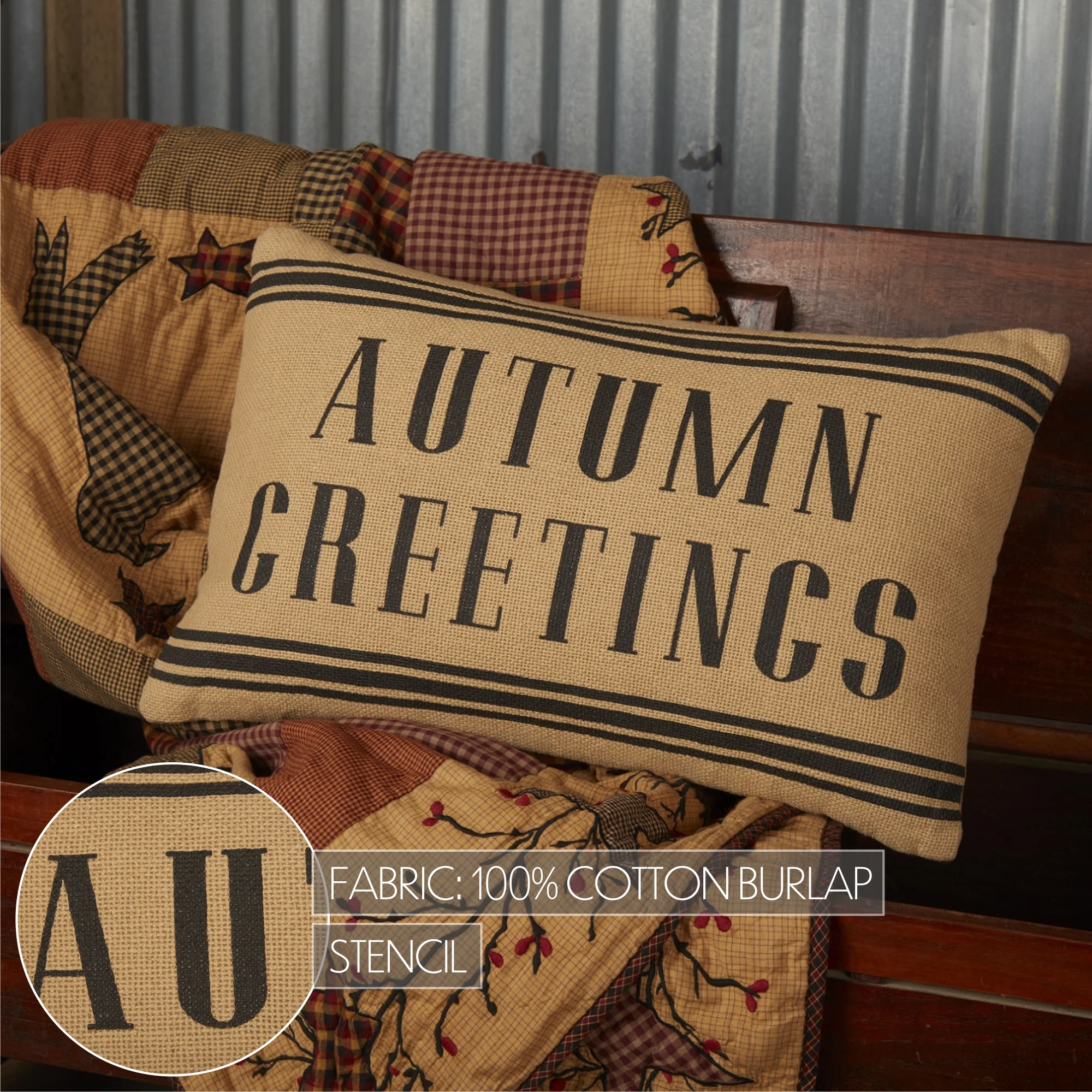 Heritage Farms Autumn Greetings Pillow 14'' x 22'' - Image 7