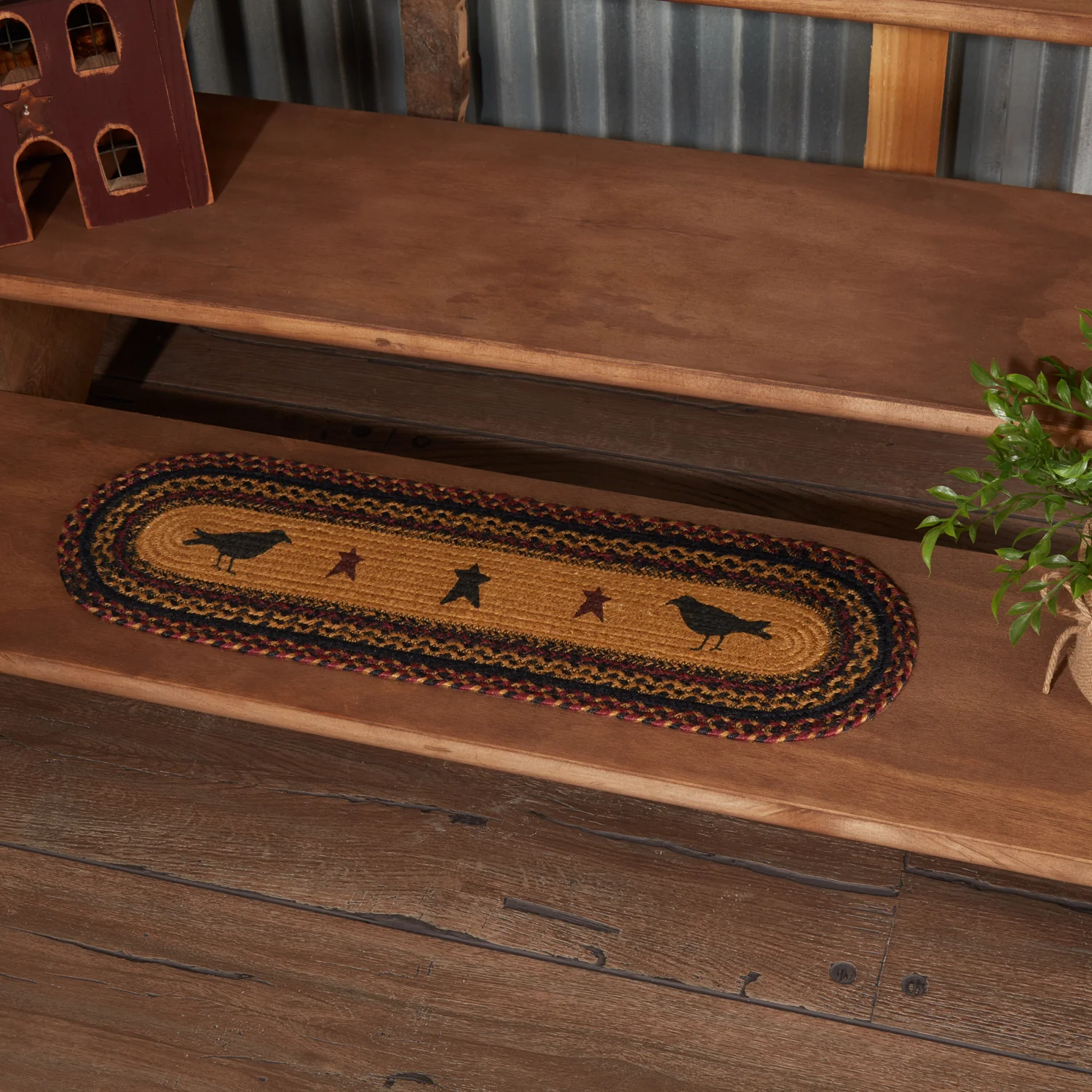 Heritage Farms Crow Jute Oval Stair Tread Oval 8.5"x 27" - Image 2
