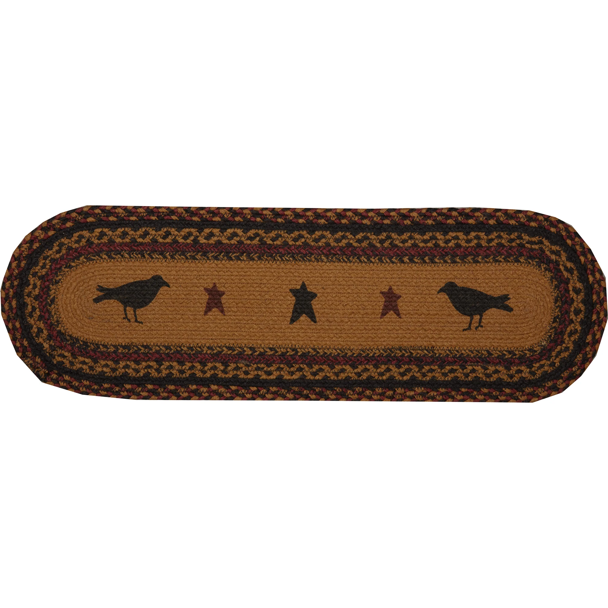Heritage Farms Crow Jute Oval Stair Tread Oval 8.5"x 27" - Image 4