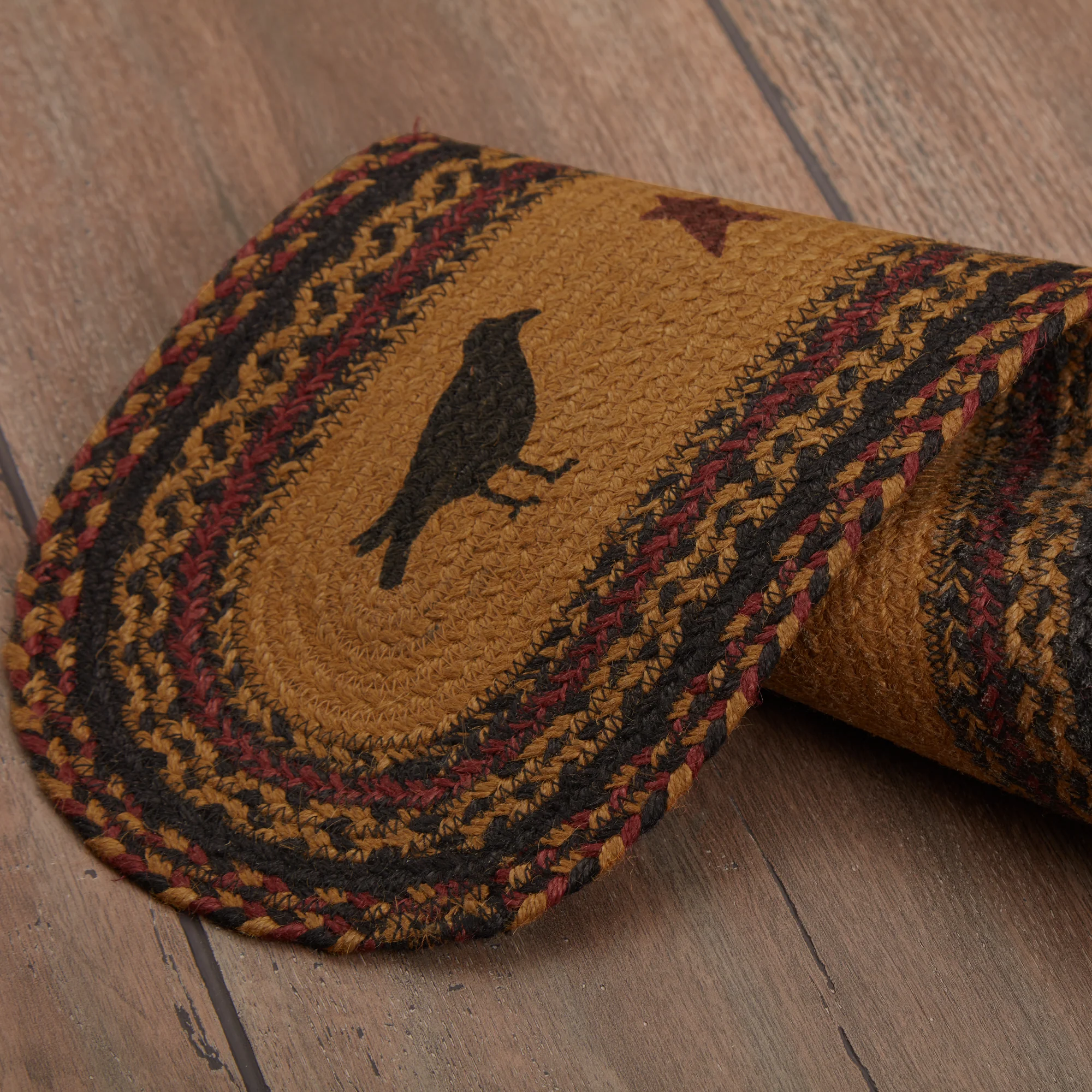Heritage Farms Crow Jute Oval Stair Tread Oval 8.5"x 27" - Image 6