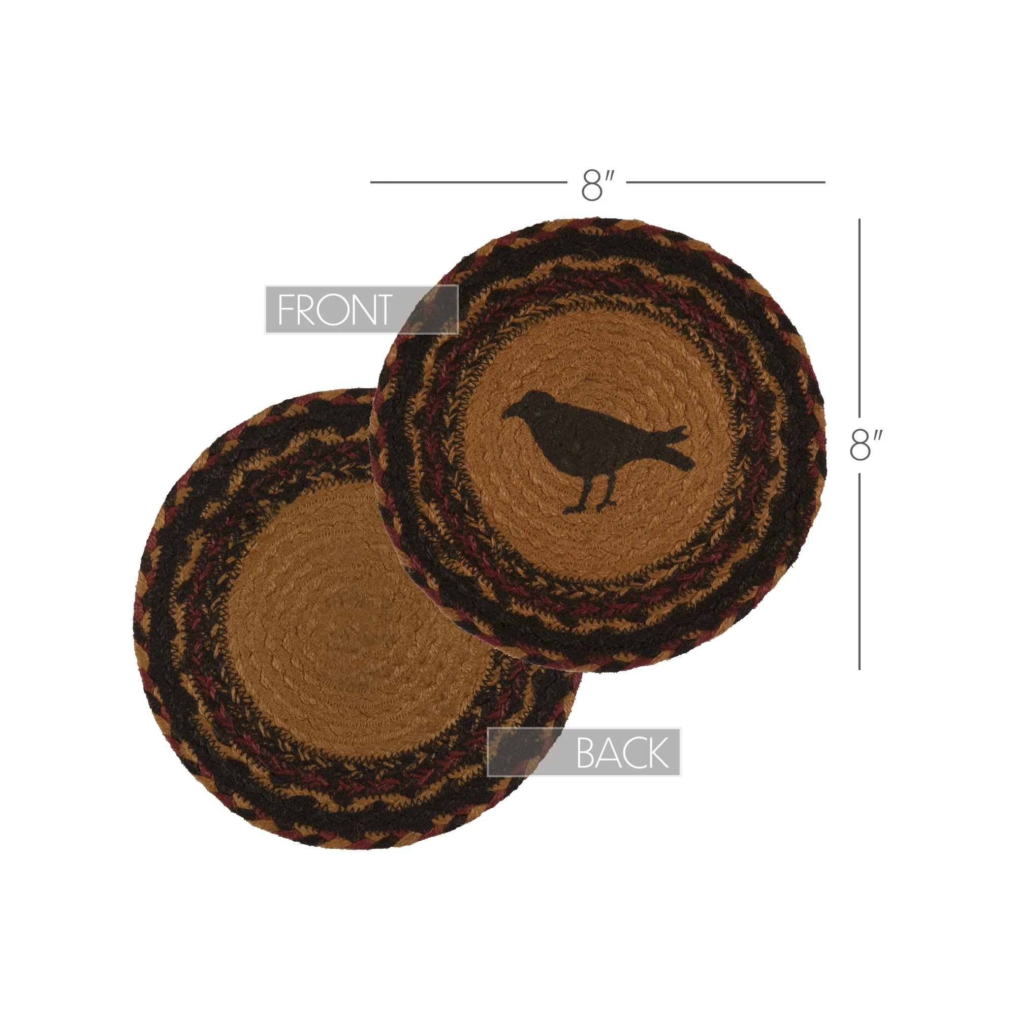 Heritage Farms Crow Jute Trivet 8'' - Image 5