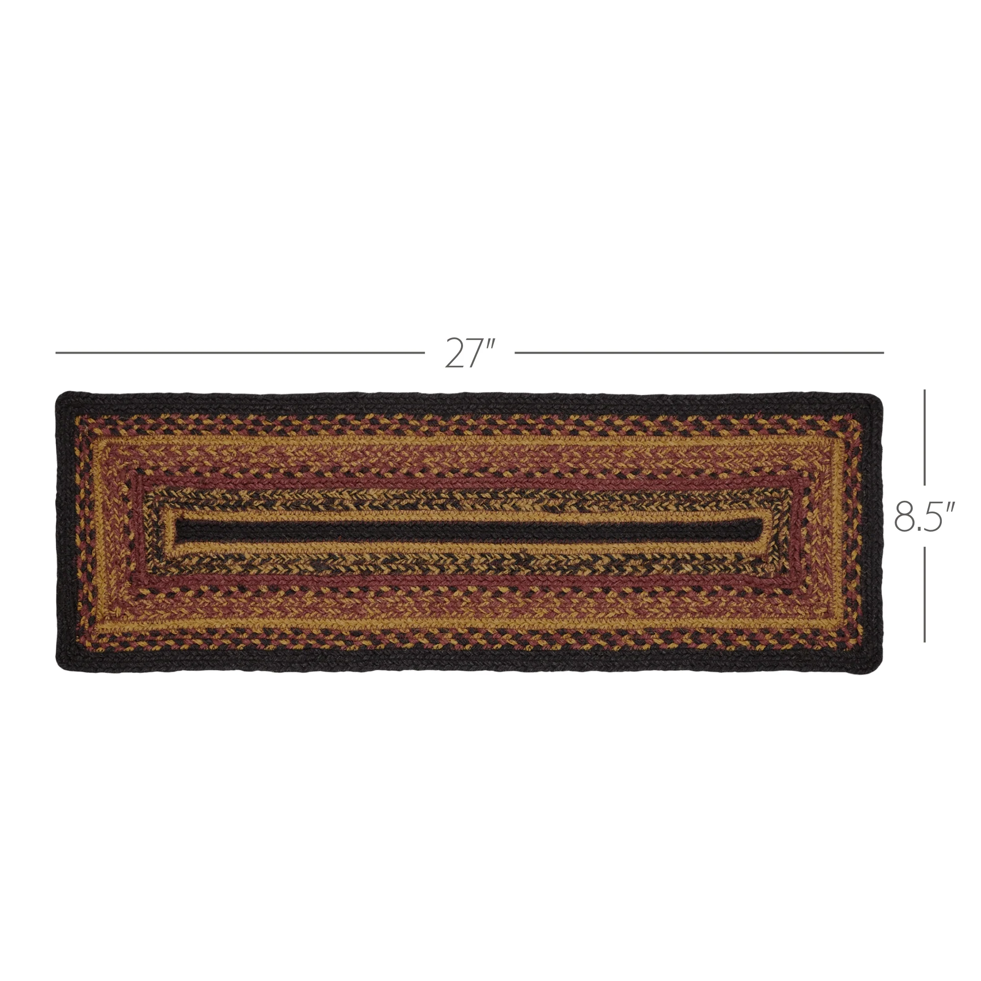 Heritage Farms Jute Rectangular Stair Tread 8.5" x 27" - Image 4