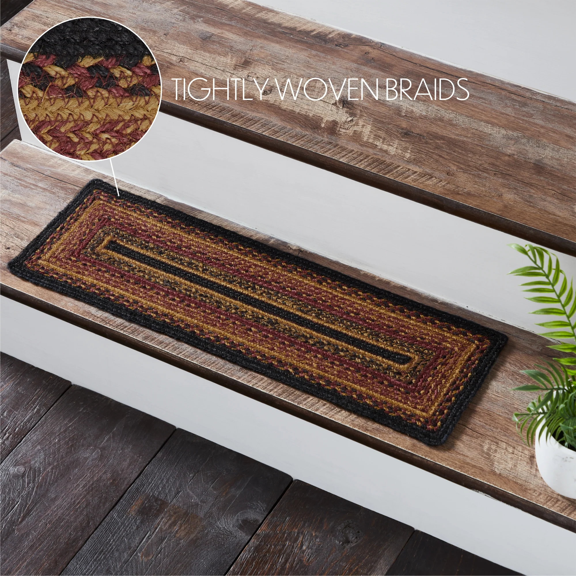 Heritage Farms Jute Rectangular Stair Tread 8.5" x 27" - Image 5