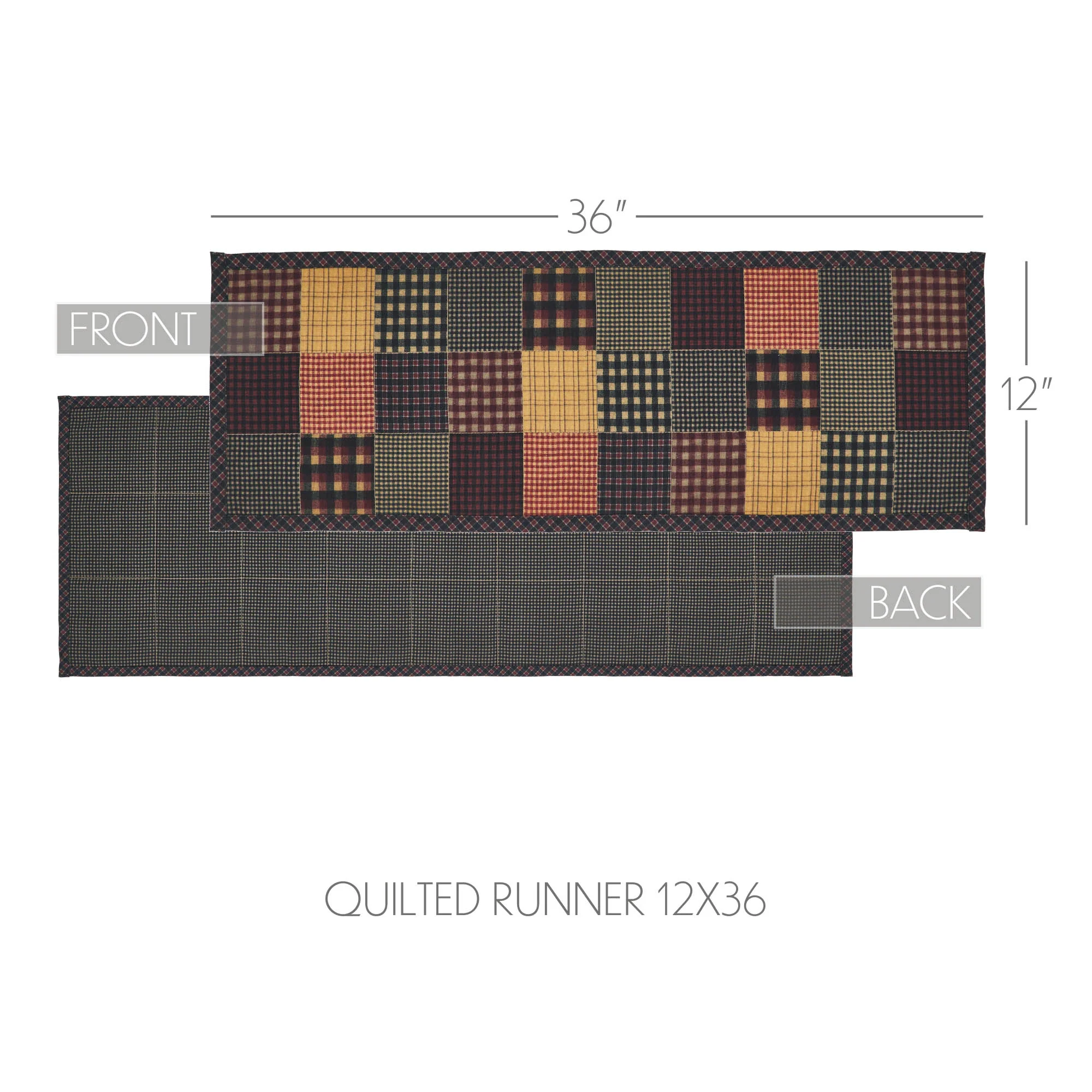 Heritage Farms Quilted 36" Table Runner - Image 4