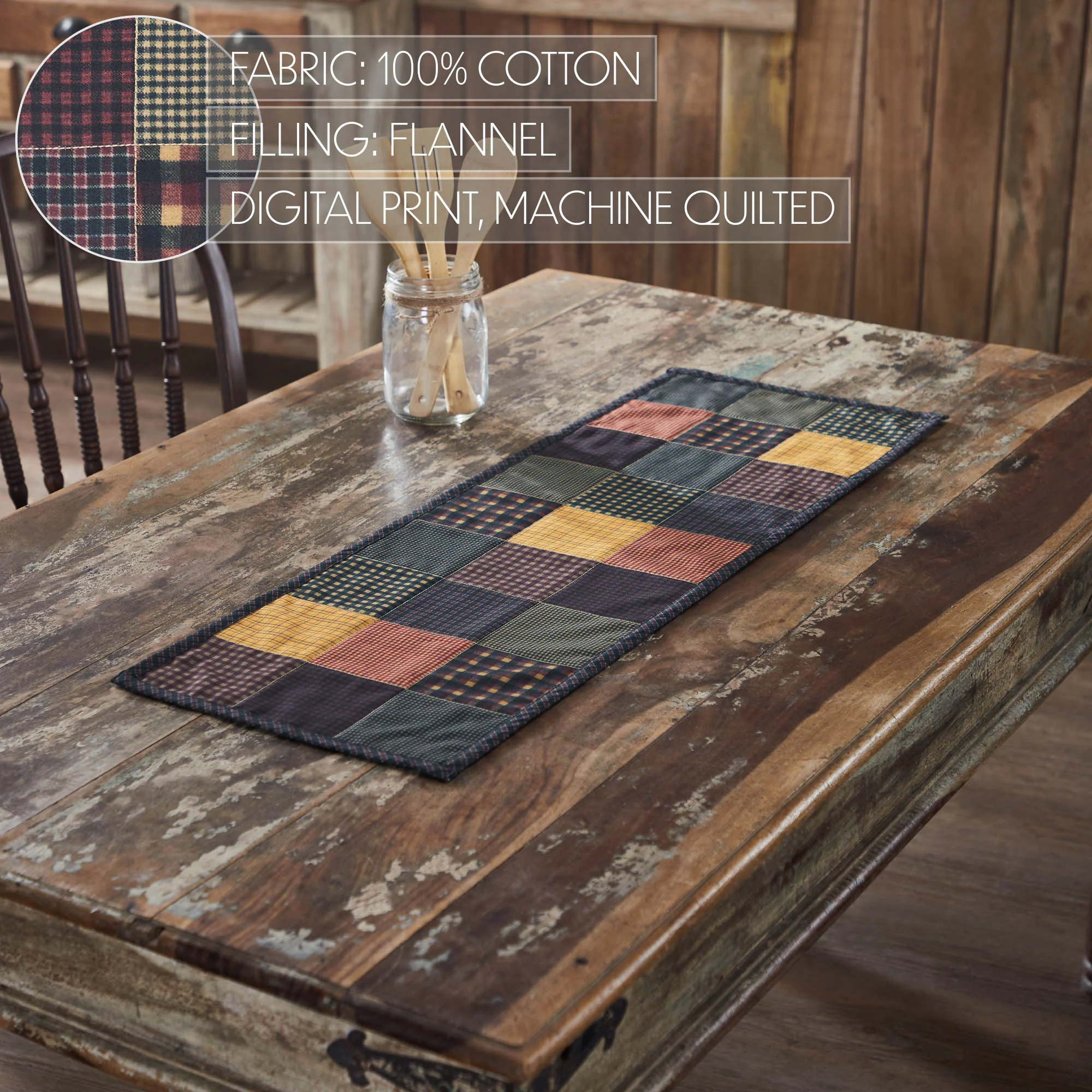 Heritage Farms Quilted 36" Table Runner - Image 5