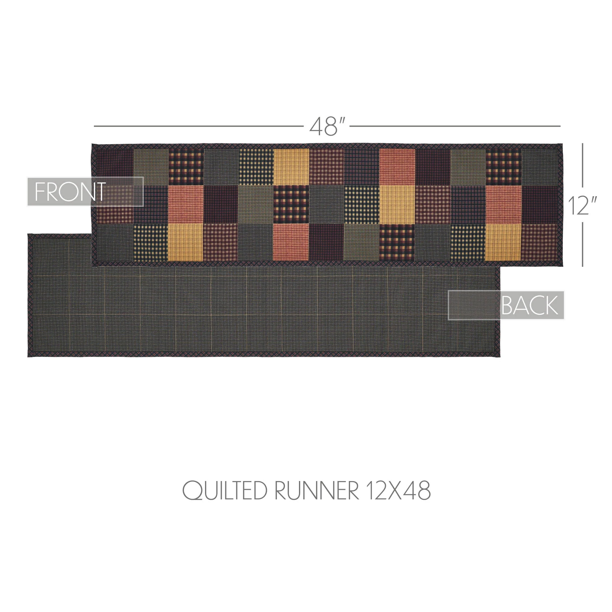 Heritage Farms Quilted 48" Table Runner - Image 3