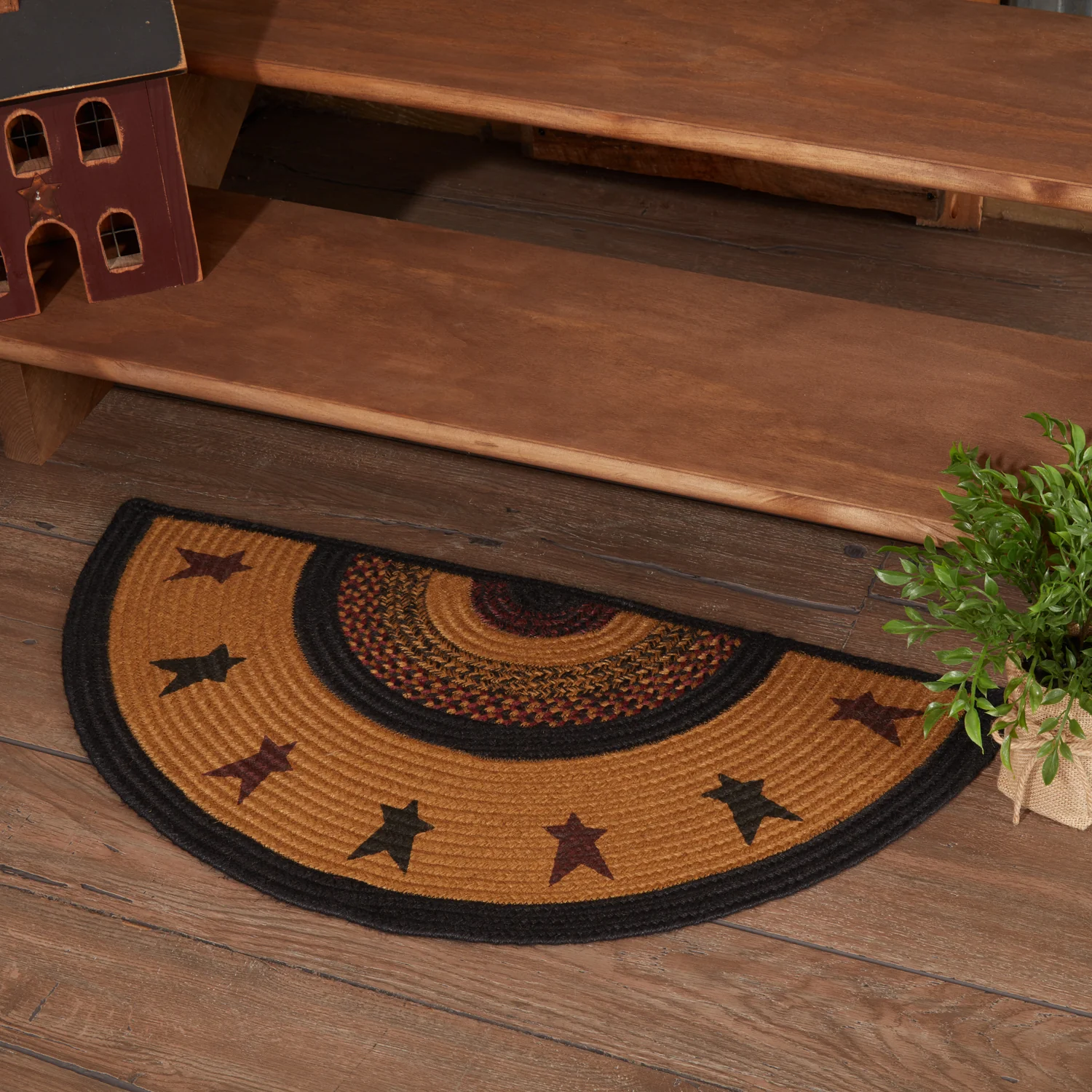 Heritage Farms Star Jute Half Circle Rug