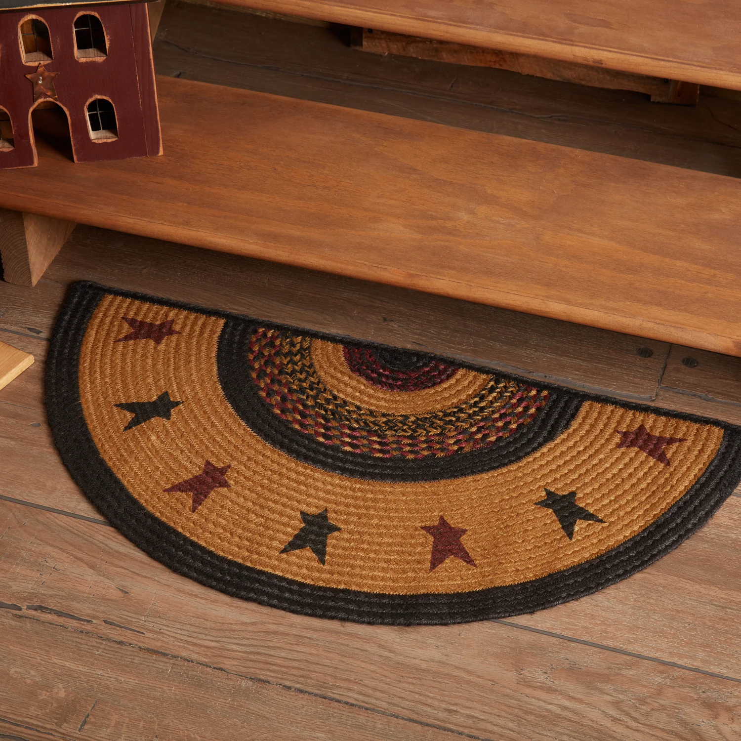Heritage Farms Star Jute Half Circle Rug - Image 2