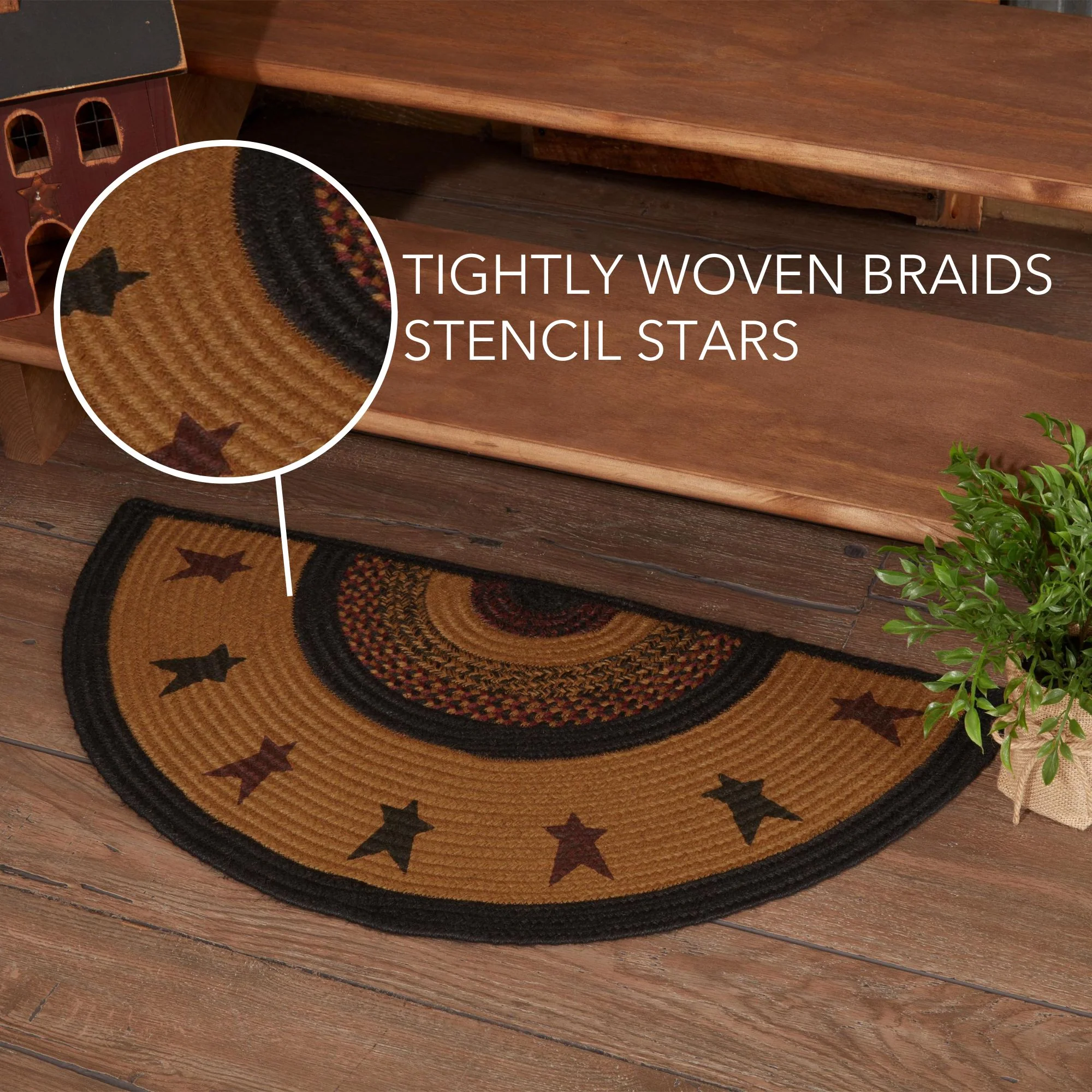 Heritage Farms Star Jute Half Circle Rug - Image 9