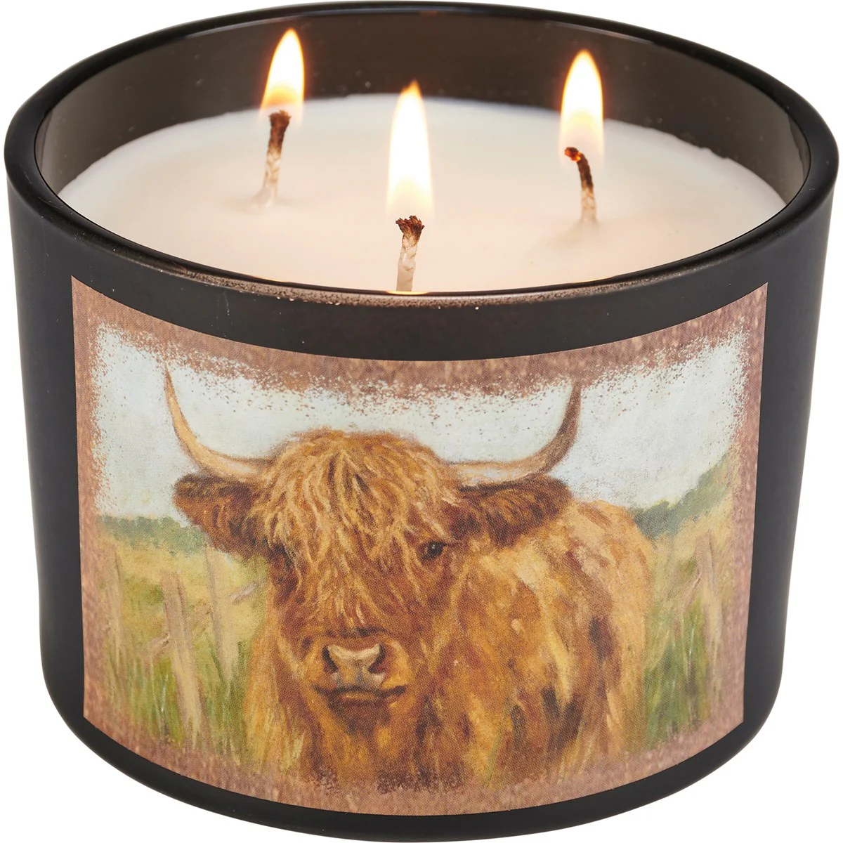 Highland Cow 14 oz Sea Salt & Sage Jar Candle