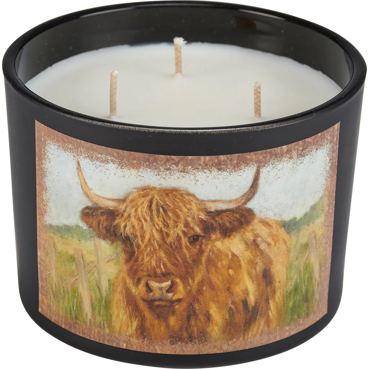 Highland Cow 14 oz Sea Salt & Sage Jar Candle - Image 2