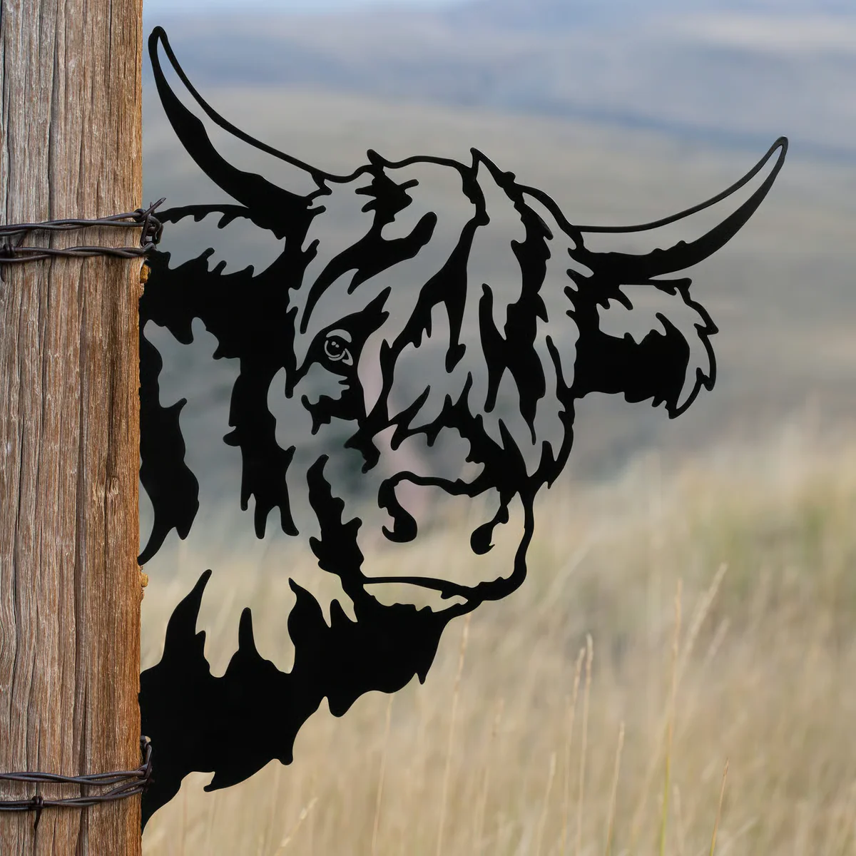 Highland Cow Metal Outdoor Art - Image 2