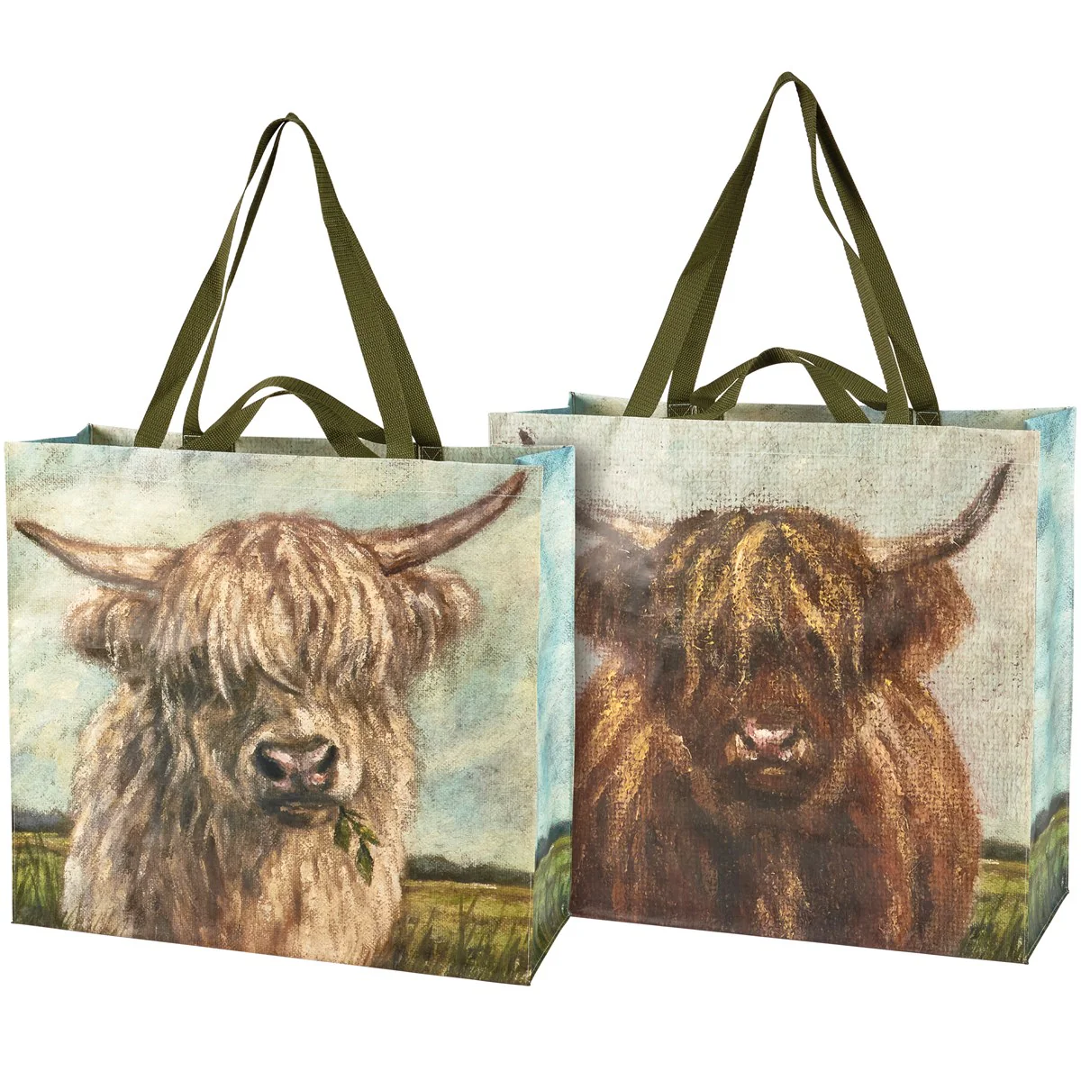Highland Cows Double Sided Large Shopping Market Tote - Image 2
