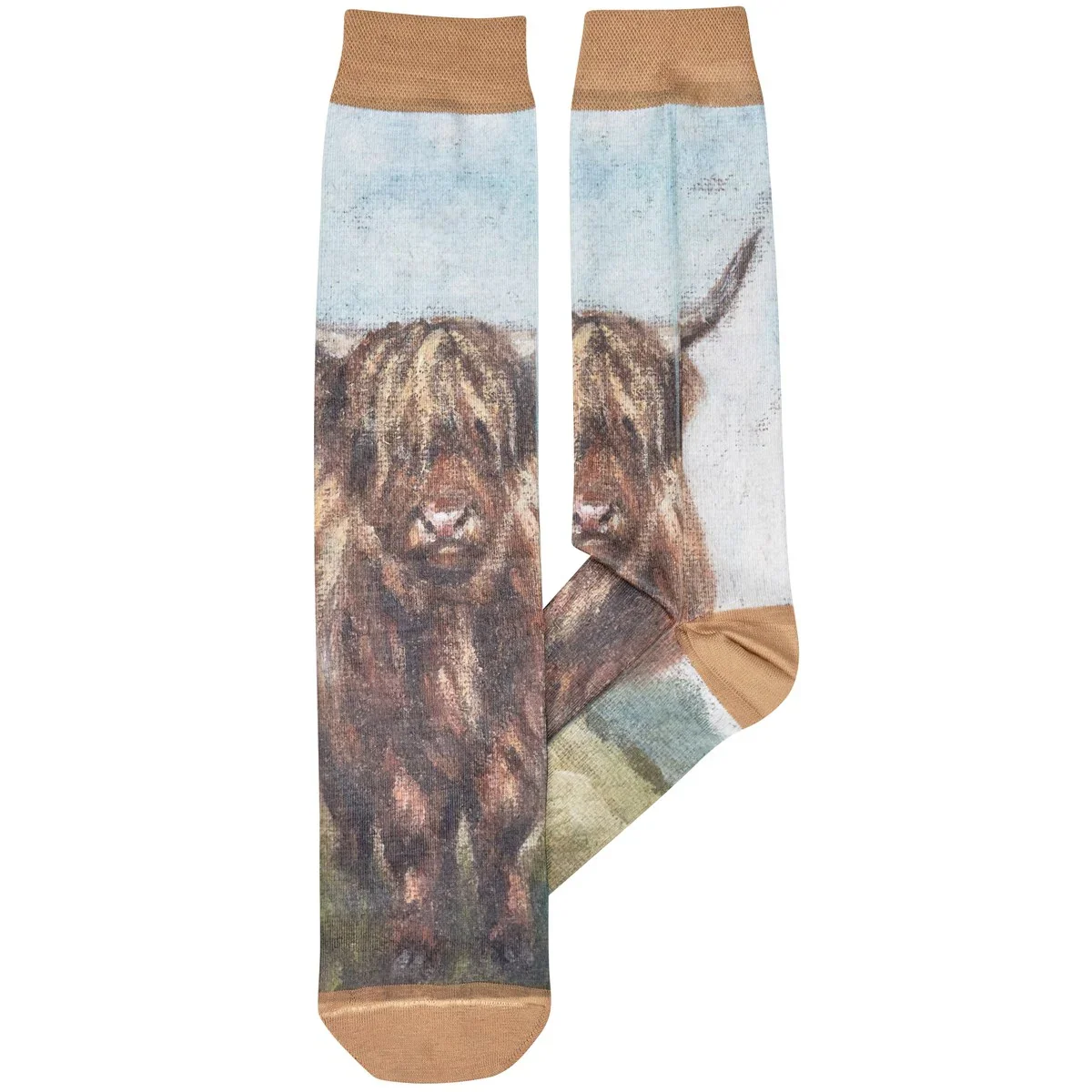🐄🚜 20 DAYS OF FARM LIFE Highland Cows Fun Novelty Socks - Image 2