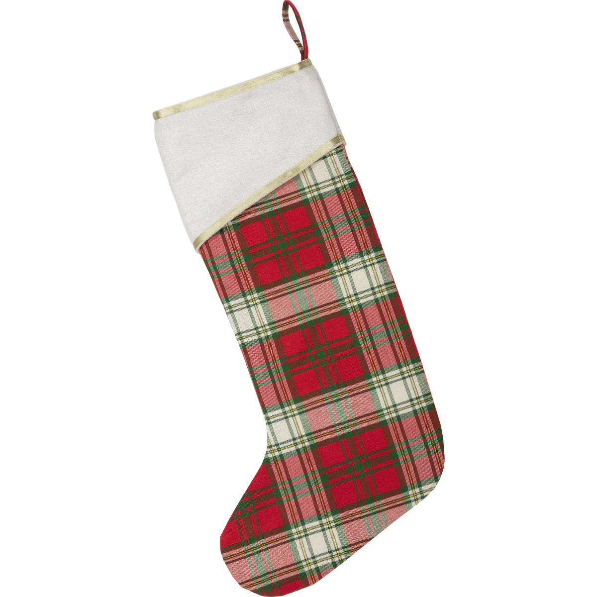 HO HO Holiday Tartan Christmas Stocking 20" Long - Image 3