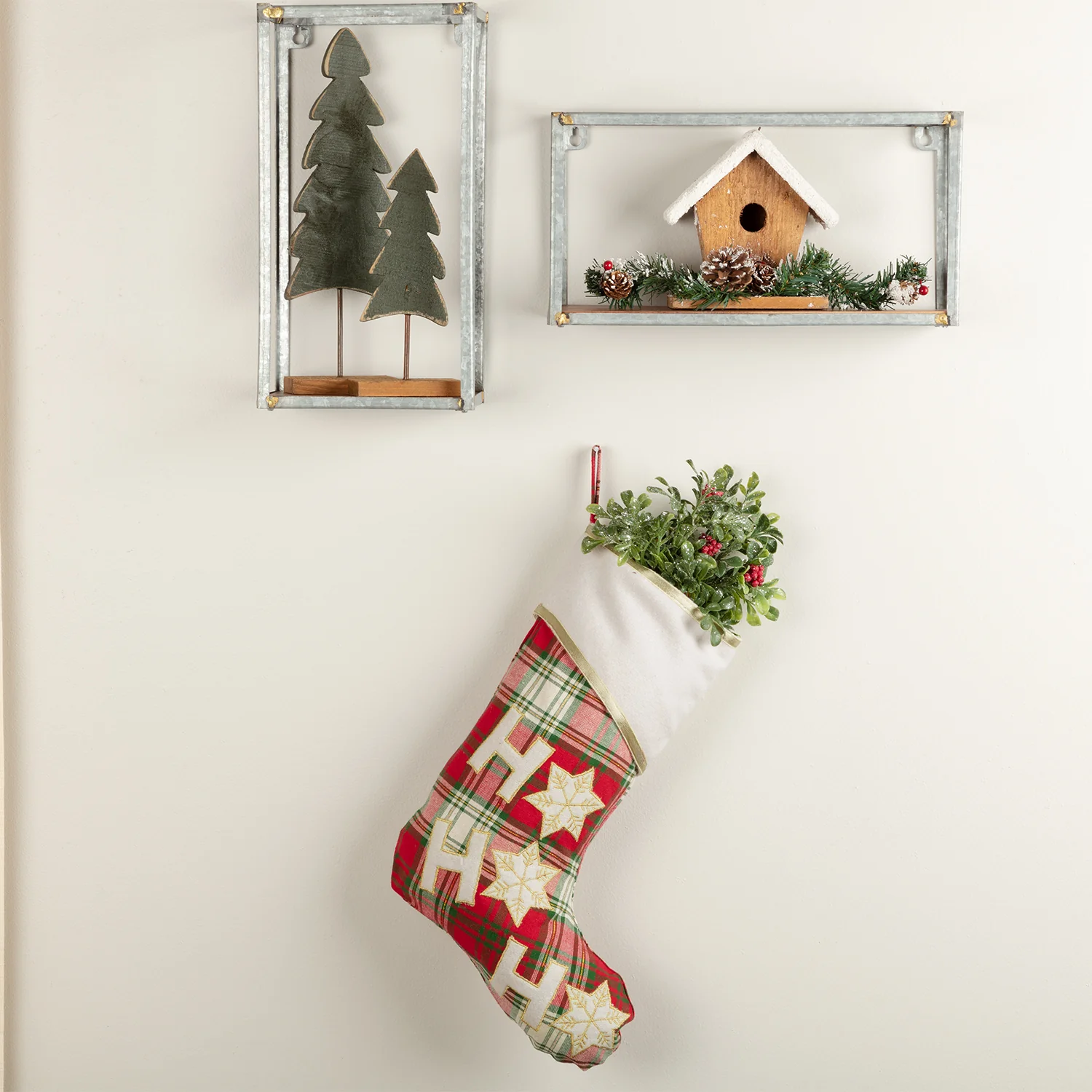 HO HO Holiday15" Christmas Stocking - Image 2
