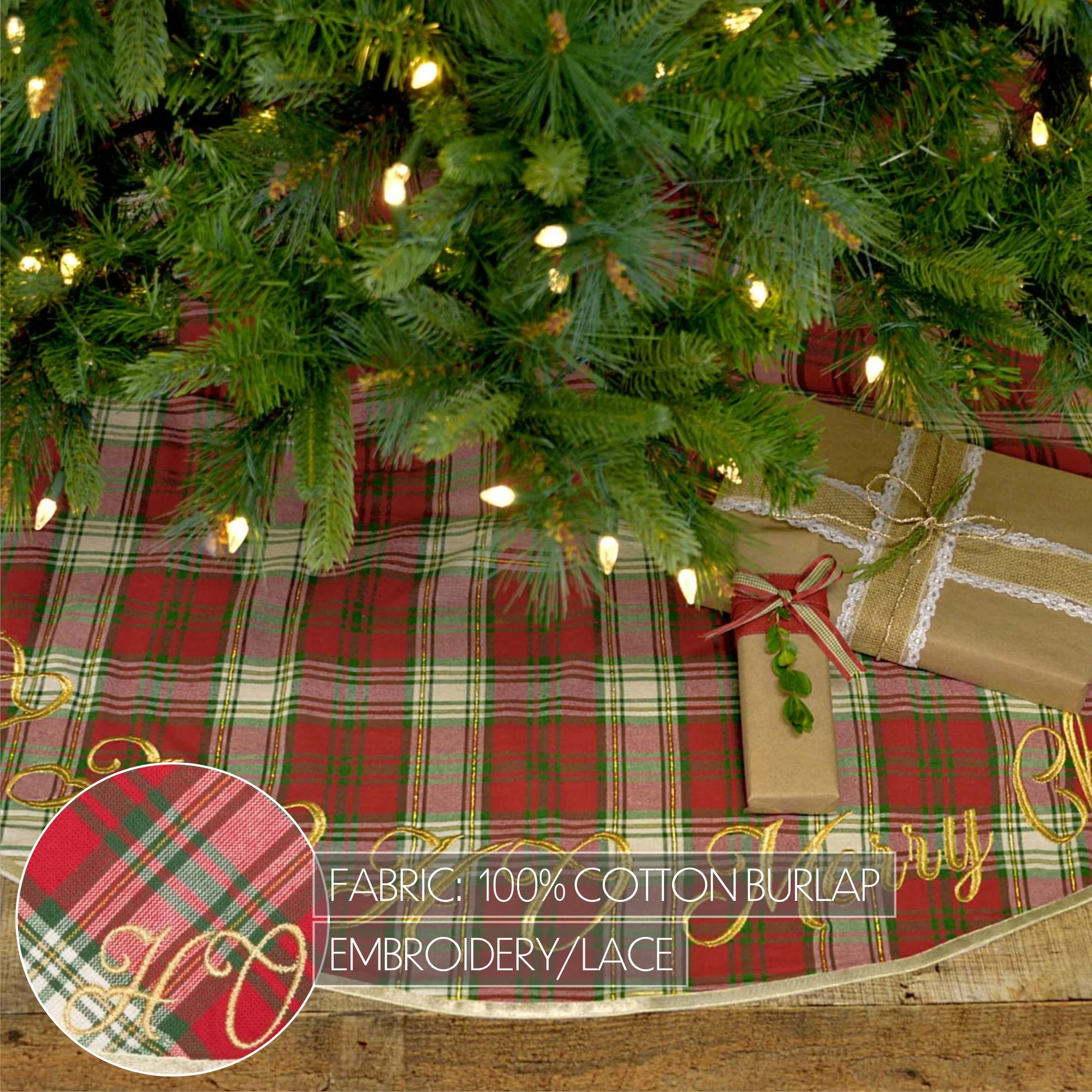 HO HO Merry Christmas 40" Tree Skirt - Image 5