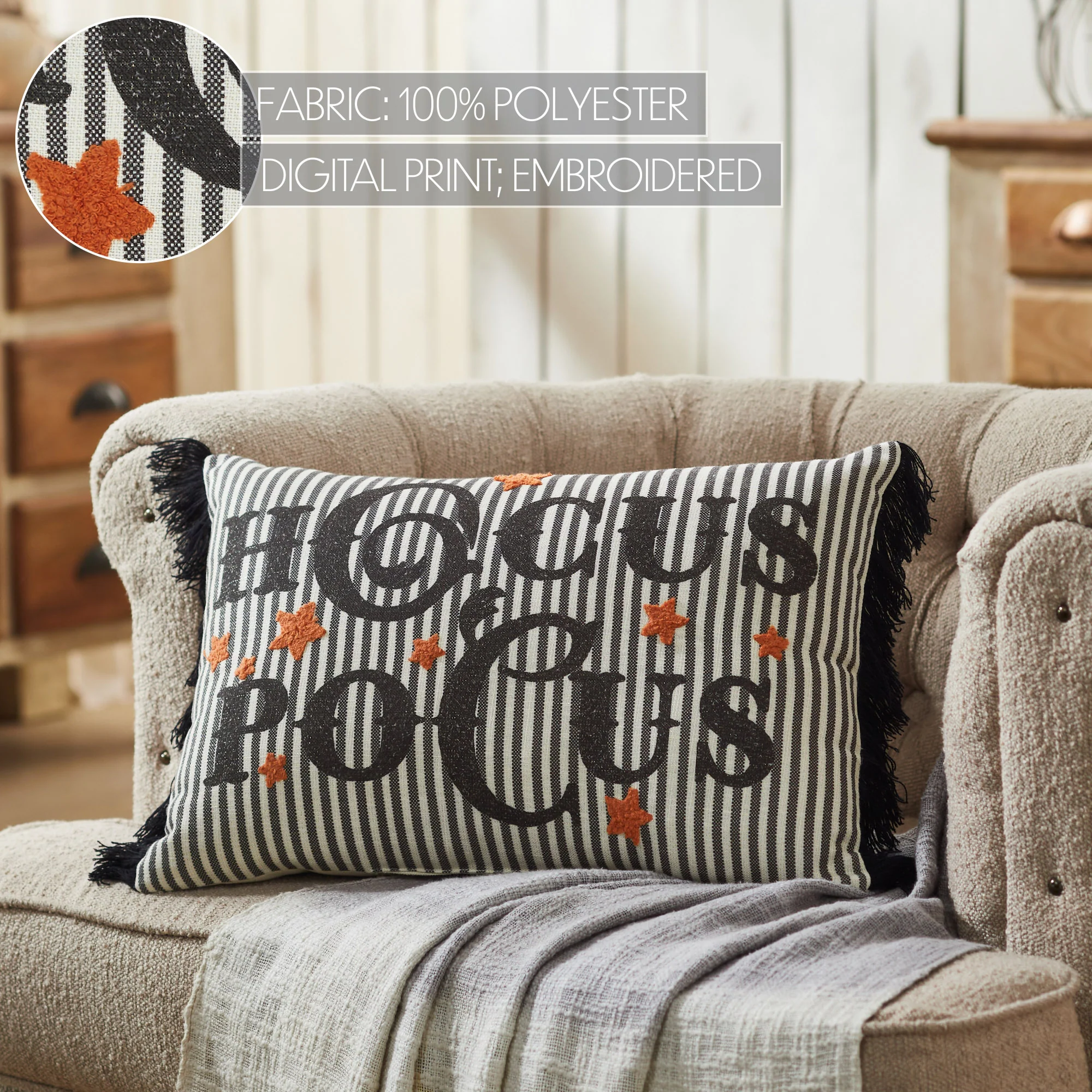 Hocus Pocus Fringed Accent Pillow - Image 5