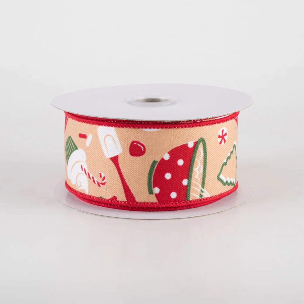Holiday Baking Christmas Ribbon 1.5" x 10 yards - Image 2