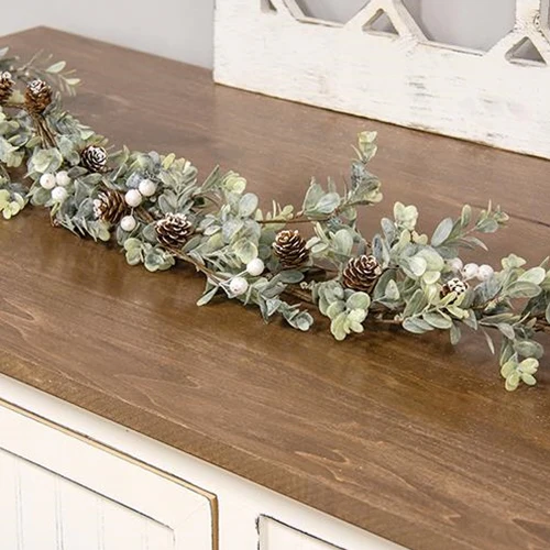 Holiday Ombre Boxwood 5 Ft Faux Evergreen Garland