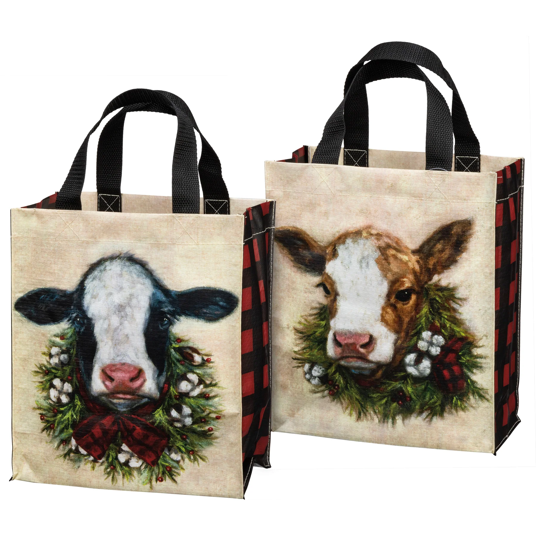 Surprise Me Sale 🤭 Holiday Wishes Christmas Calf Reusable Small Market Tote - Image 2